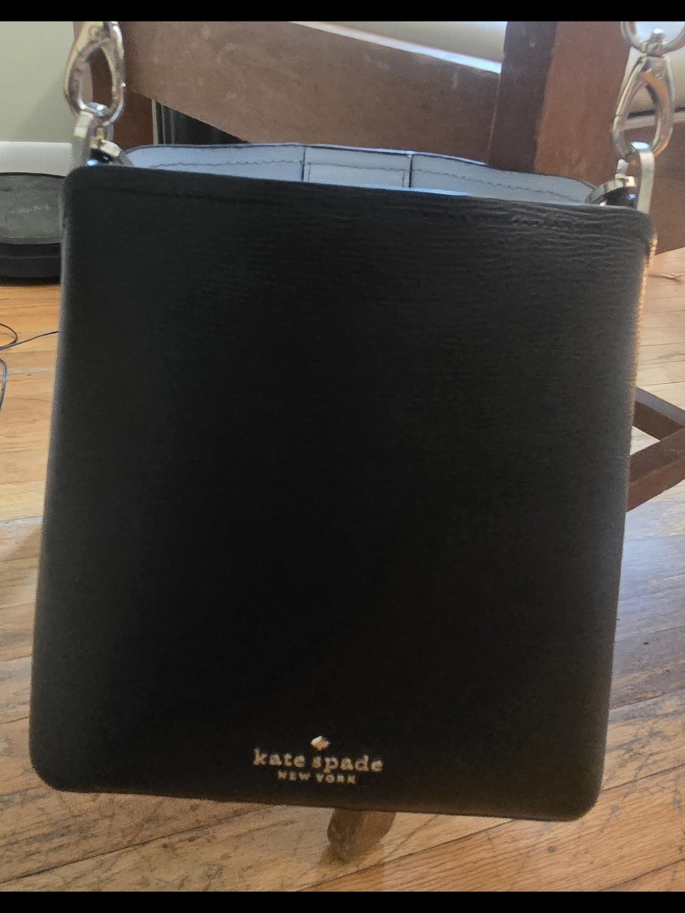 Kate Spade New York Black Leather Bucket Crossbody